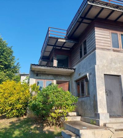 บ้านสวนติดน้ำ สไตล์ลอฟท์ บรรยากาศดี เหมาะทำบ้านพักตากอากาศ  มีความเป็นส่วนตัวน้ำไหลทั้งปี สงบเงียบ