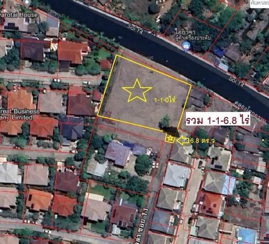 EPL-LS0284 ขายที่ดิน รามอินทรา14 มัยลาภ ประเสริฐมนูกิจ 29 ถมแล้ว  ขนาด 506.8 ตรว. เนื้อที่ 1 ไร่ 1 งาน 6 ตรว แปลงสี่เหลี่ยม แนวรถไฟฟ้าสีชมพู