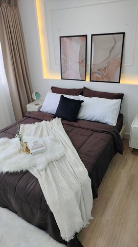 ขายคอนโดหลัง มช พื้นที่ใช้สอย 32.64 ตรม กั้นห้องแบ่งโซนเป็นสัดส่วน