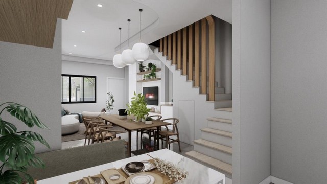 ให้เช่าทาวน์โฮม 3 ชั้น 200 ตรม. 4 ห้องนอน รัชดาภิเษก 44  รีโนเวทใหม่ ตกแต่งพร้อมอยู่