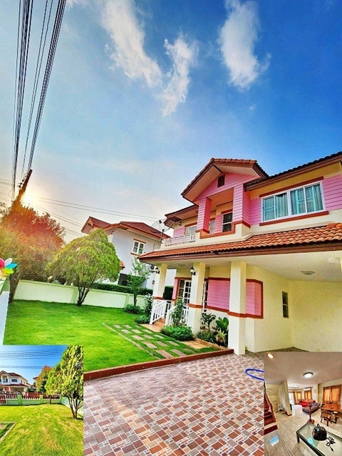 อย่างกับคฤหาสน์ สวย 2 ชั้น เฟอร์ครบ เจ-ปาร์ค ศรีราชา ให้เช่าบ้านใหญ่ บรรยากาศดี 65ตรว. 165ตรม. 3นอน 2น้ำ 2จอดรถ 4แอร์ ตลาดศุภฤกษ์