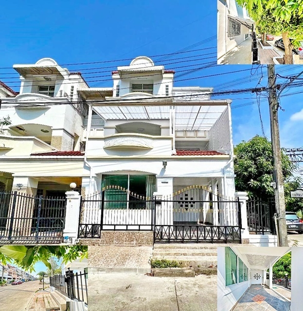 บางนาตราด กม.8 เมกะ บางนา ให้เช่าโฮมออฟฟิศใหญ่มาก หัวมุม 3 ชั้น  35ตรว. 250ตรม.ใหม่ 4นอน 4น้ำ 2จอดรถ 4แอร์ เฟอร์ครบ สนามบินสุวรรณภูมิ