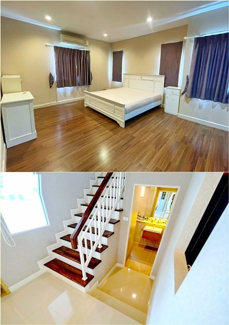 ปัญญาอินทรา ตรงปก! แฟชั่น  เลียบคลองสอง หทัยราษฎร์ ให้เช่าบ้านเดี่ยว 2 ชั้น สไตล์ ENGLISH COUNTRY 60ตรว. 165ตรม. บุราสิริ by แสนสิริ