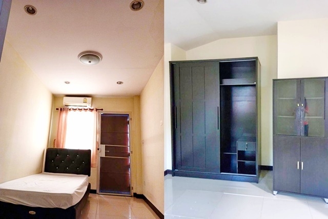 บ้านด้านหลังพาณิชย์ม.นอร์ท-เชียงใหม่ ให้เช่าพาณิชย์ 2 ชั้น 2คูหา  56ตรว. 362ตรม.6นอน 8น้ำ 4จอดรถ 3แอร์ บิ๊กซี หางดง กาดฝรั่งวิลเลจ