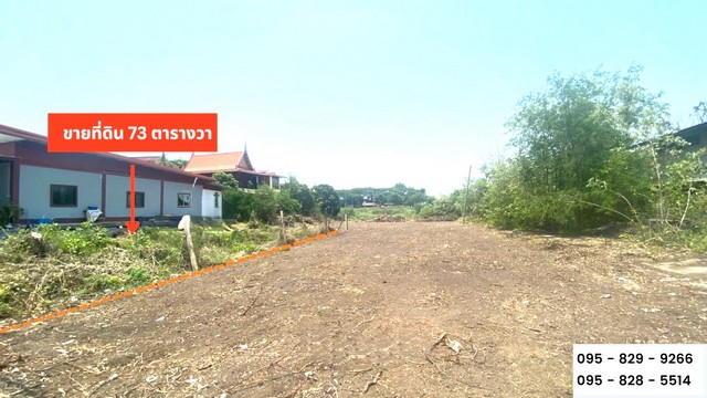 ขายที่ดิน 73 วา ติดถนนซอยสาธารณะ ไฟฟ้า น้ำประปาพร้อม อนาคตขยายถนนหลักมาถึงแปลงที่ดิน ปทุมธานี-บางประหัน (347) เป็นคอนกรีต 4 เลน  อยุธยา
