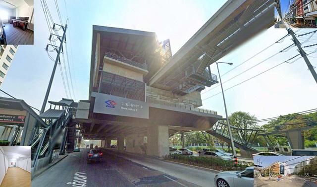 BTSวัดพระศรี  MRTเซ็นทรัล รามอินทรา ให้เช่าออฟฟิศ อาคารพาณิชย์ 5 ชั้น  50ตรว.ติดถนนใหญ่รามอินทรา จอดรถได้1-2คัน 100ตรม.แบ่งเช่าได้ 