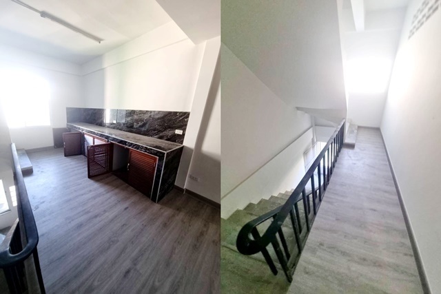 รามอินทรา จอดรถได้1-2คัน ติดถนนใหญ่BTSวัดพระศรี  MRTเซ็นทรัล รามอินทรา ให้เช่าออฟฟิศ อาคารพาณิชย์ 5 ชั้น  55ตรว. 450ตรม.แบ่งเช่าได้