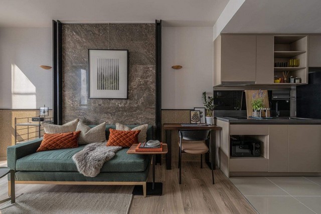 [C111] คอนโด Oka Haus by Sansiri ขนาด 36 ตร.ม  1 ห้องนอน 1 ห้องน้ำ ห้องใหม่ วิวโล่ง ชั้นสูงตกแต่งสวย เฟอนิเจอร์ เครื่องใช้ไฟฟ้าครบ