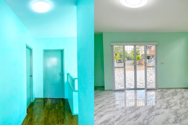 ให้เช่าบ้านเดี่ยวไม่เลำลูกกา คลอง4 ตลาดเอซี คยอยู่ 2 ชั้น  62ตรว.167ตรม. ติดถนนใหญ่ 3นอน 3น้ำ 2จอดรถ ลาดสวาย รังสิต