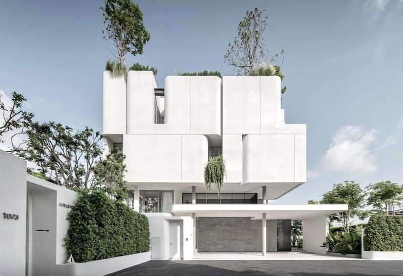 EPL-HS1069 ขายบ้านเดี่ยว 6 ชั้น อาร์ค-เท็น กรุงเทพกรีฑา ARQ10 Krungthep Kreetha พร้อมลิฟต์ สระว่ายน้ำและห้องใต้ดิน เนื้อที่บ้าน 77 ตรว. 