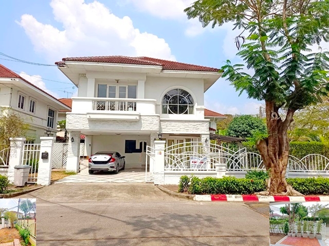 ปัญญาอินทรา พระยาสุเรนทร์ MRT บางชัน ให้เช่าบ้านเดี่ยวหรู 2 ชั้น  100ตรว. 280ตรม. เฟอร์ครบ 5นอน 4น้ำ 3จอดรถ 4แอร์ รามอินทรา  หลังหัวมุม