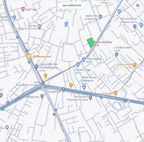 ขายที่ดินทำเลดี  เนื้อที่ 400.4 ตารางวา แขวงวัดท่าพระ เขตบางกอกใหญ่ กรุงเทพมหานคร