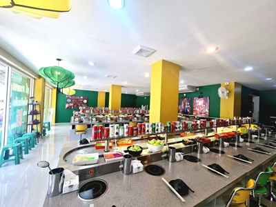 เซ้ง ร้านชาบู-สุกี้สายพาน บางแสน ชลบุรี ซอยซีไซด์ สดใส มีที่จอดรถ