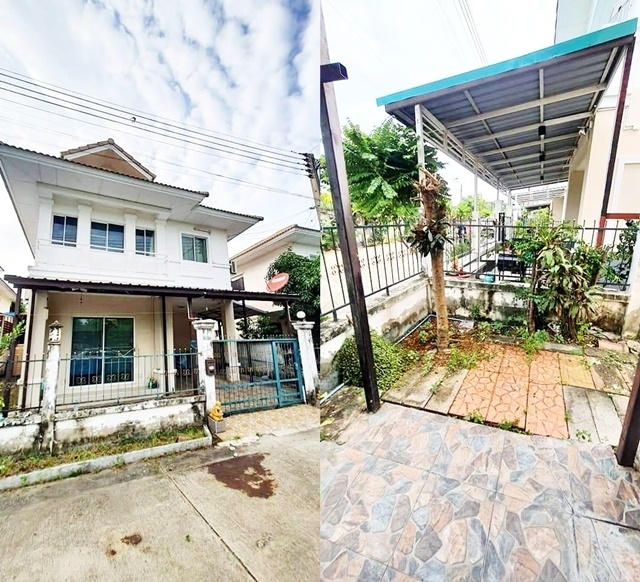 ให้เช่าบ้าน 2 ชั้น 38ตรว.ไทวัสดุ บางบอน บุญถาวร พระราม2  155ตรม. ไม่วุ่นวาย 4นอน 2น้ำ 3จอดรถ 1แอร์