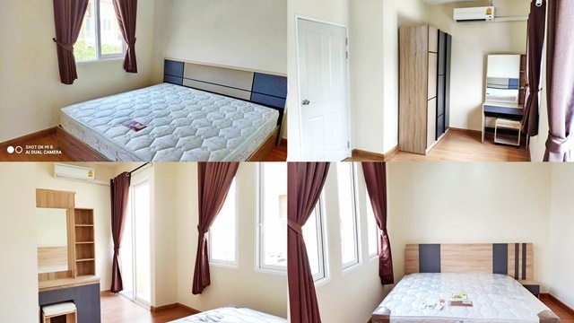 ตรงข้ามมีบิ๊กซี 3นอน 2น้ำ ให้เช่าทาวน์เฮาส์ 2 ชั้น 25ตรว.โกเด้นทาวน์ ทำเลดี  เดอะ พาซิโอ มอลล์150ตรม.1จอดรถ 3แอร์ APL ลาดกระบัง