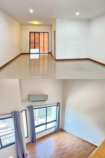 ตลาดประชาอุทิศ90 โลตัส สารสาสน์วิเทศศึกษา ให้เช่าทาวน์โฮม 2ชั้น  22ตรว. 155ตรม. 2นอน 3น้ำ 2จอดรถ 3แอร์ ประชาอุทิศ พลาซ่า