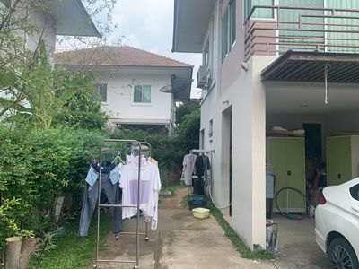 ขายบ้านเดี่ยว หมู่บ้านรสิกา วิลล่า การ์เด้น 3 อำเภอบางเลน จ.นนทบุรี เนื้อที่ 52.6 ตรว