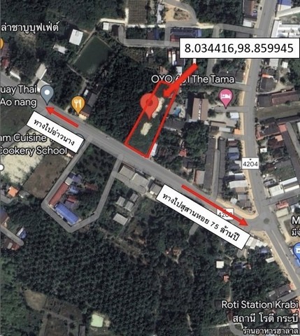ขายที่ดินทำเลดี  3 ไร่ เจ้าของขายเอง ตำบลอ่าวนาง อำเภอเมืองกระบี่ จังหวัดกระบี่ที่ตั้ง : ตำบลอ่าวนาง อำเภอเมืองกระบี่ จังหวัดกระบี่https://maps.app.goo.gl/M5EUpBByenb7TsAg7ขนาดพื้นที่  : 3 ไร่รายละเอียดตั้งอยู่ในย่านวิลล่า โรงแรมและรีสอร์ทยอดนิยมของใกล้อ่าวนาง ด้านหน้าอยู่ติดถนน 4 เลนหน้าที่กว้าง ด้านหลังติดซอยถนน หน้าที่ยกสูง ไฟฟ้าและประปาเข้าถึงเหมาะแก่การลงทุนในพูลวิลล่า โร