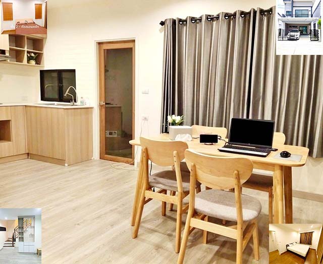 ให้เช่าบ้านหรู เฟอร์ครบทุกห้อง 2 ชั้น เซ็นทรัล ศาลายา ไร่ขิง 22ตรว. 145ตรม ทำเลดี น้ำไฟตามมิเตอร์ 3นอน 2น้ำ 2จอดรถ 2แอร์ ติดถนน