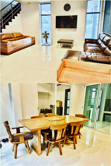 เฟอร์ครบ สนามบินดอนเมือง  ฟิวเจอร์ปาร์ค รังสิต ให้เช่าบ้านเดี่ยว 3 ชั้น 46ตรว. 244ตรม. 3-4นอน 4น้ำ 2จอดรถ 4แอร์  แกรนด์ เซียร์ รังสิต