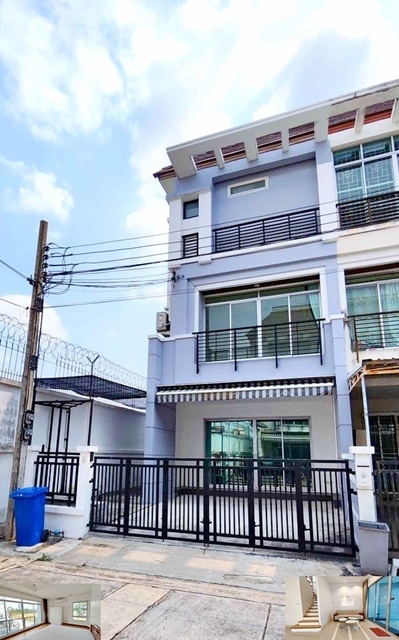 ให้เช่าทาวน์โฮมใหญ่หัวมุม 3 ชั้น บ้านกลางเมือง ARLหัวหมาก อ่อนนุช39-59 28ตรว. 189ตรม. 3นอน 3น้ำ 2จอดรถ 4แอร์  ซีคอนสแควร์