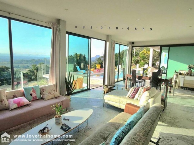 Big Private House- Pool Villa with land for sale on the mountain range, Pranburi District, Soi Wang Phong 43, total area 1 rai.