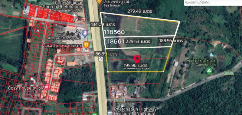 ขายที่ดินสวย ทำเลดี ติดถนนสระบุรี-หล่มสัก ใกล้ทางขึ้นเขาค้อ หน้ากว้างติดถนน 134 เมตร ต.นางั่ว อ.เมือง จ.เพชรบูรณ์