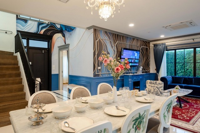 HR1523ขายและให้เช่าบ้านเดี่ยว หลังมุม Super Luxury นันทวัน พระราม 9-กรุงเทพกรีฑาตัดใหม่ แต่งหรูพร้อมอยู่