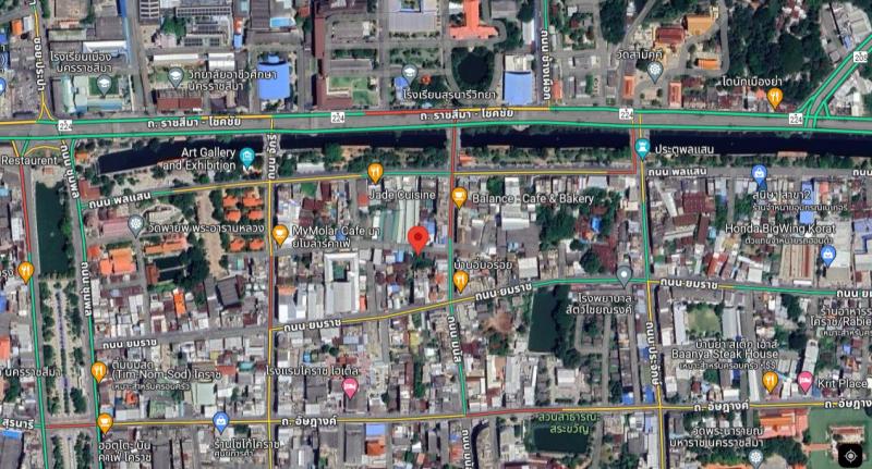 ขายที่ดินเปล่า 128 ตร.ว. ใจกลางเมืองโคราช ตำบลในเมือง อำเภอเมืองนครราชสีมา จังหวัดนครราชสีมา