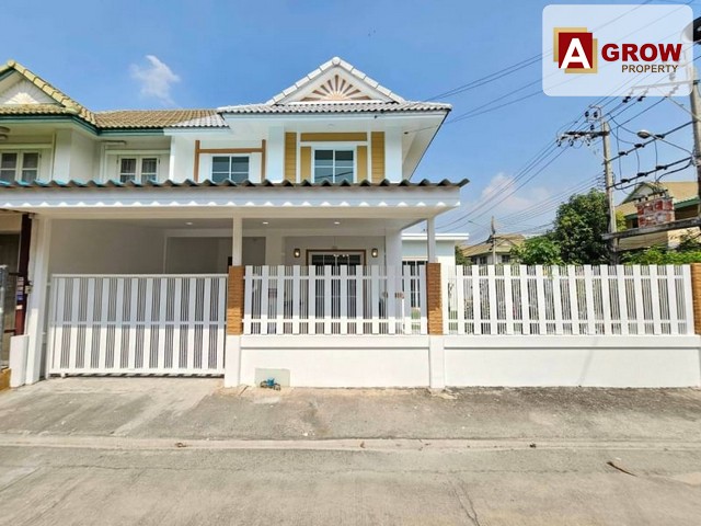 ม.พฤกษา3 หลังมุม ริมคลอง4  บ้านรีโนเวทใหม่พร้อมเข้าอยู่ 