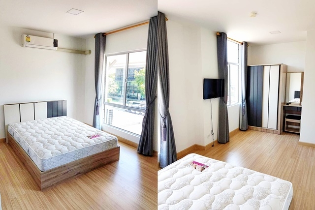 ให้เช่าทาวน์เฮาส์ 2 ชั้น 122ตรม ใหญ่สุดในโครงการ 22ตรว. เพียวเพลส รังสิต  คลอง 2  ตรงข้ามสโมสร 2นอน 2น้ำ  2จอดรถ 2แอร์ เดินทางสะดวก