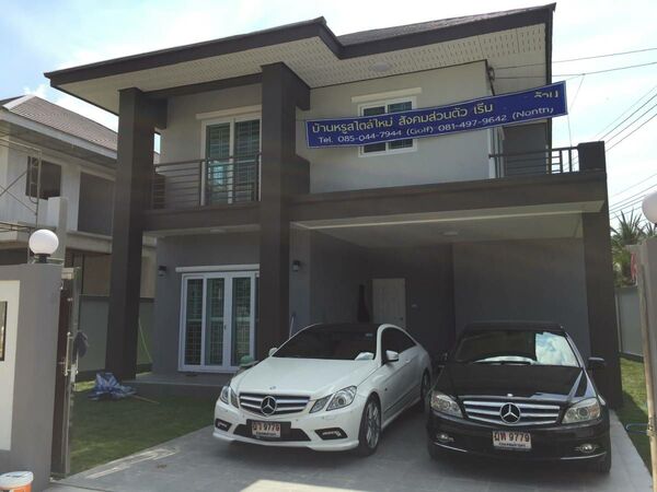 บ้านเดี่ยว 2 ชั้น 4ห้องนอน 3 ห้องน้ำ 1 ห้องรับแขก ห้องครัว 64 ตร.ว. กาสะลอง บางใหญ่ นนทบุรี