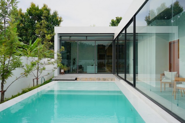 ขายบ้านพูลวิลล่า เมืองเชียงใหม่ ใกล้ห้างเมย่า สไตล์โมเดิร์นรีสอร์ท