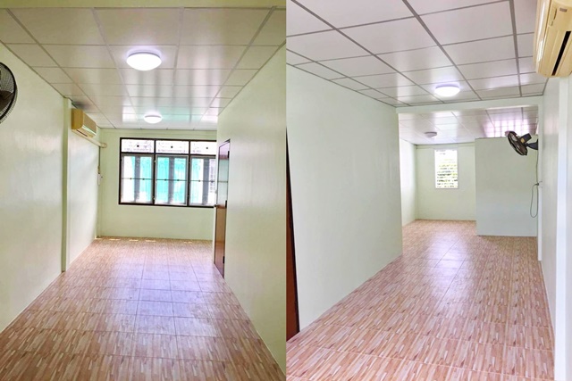 BTS สุรศักดิ์ 1จอดรถ 2แอร์ โฮมโปรพระราม 3ให้เช่าทาวน์เฮาส์ 3 ชั้น 18ตรว. 155ตรม. ตืดริม มีระเบียง 2นอน 2น้ำ