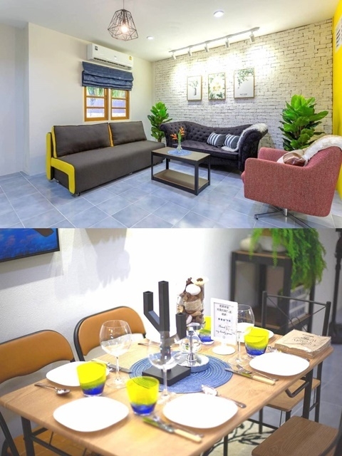 เฟอร์ครบ เข้า-ออกหลายทาง 24ตรว. ให้เช่าโฮมออฟฟิศ 2 ชั้น MRT ไทรม้า 3นอน155ตรว. ทำเลดี ตลาดสดท่าอิฐ  2น้ำ 3จอดรถ 4แอร์ เซ็นทรัล รัตนาธิเบศร์