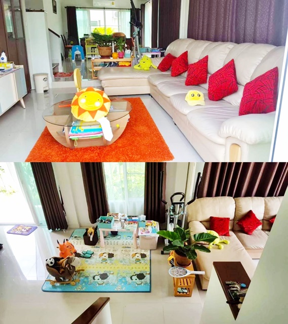 ใหญ่สุดในโครงการ เงียบสงบ บางแสน ขาย-เช่าบ้านเดี่ยว 2 ชั้น 4นอน 3น้ำ 2จอดรถ พักผ่อน 70ตรว. 215ตรม. เซ็นทรัล ชลบุรี