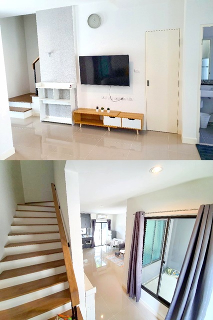 สุขุมวิท อีเกีย บางนา ให้เช่าทาวน์โฮม 2 ชั้น บ้านใหม่ 18ตรว. 170ตรม. 3นอน 2น้ำ 2จอดรถ 3แอร์ หลังติดกับหลังหัวมุม เข้าออกได้หลายทาง