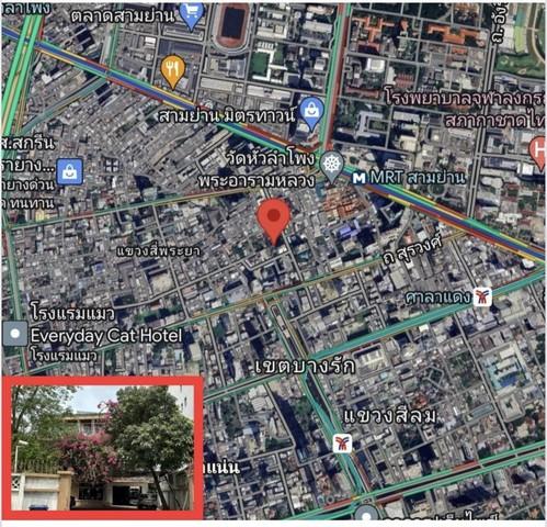 ขายที่ดิน 251 ตรว.พร้อมบ้านเดี่ยว2ชั้นย่านสุรวงศ์สีลมสามย่านถนนทรัพย์ใกล้สามย่านมิตรทาวน์