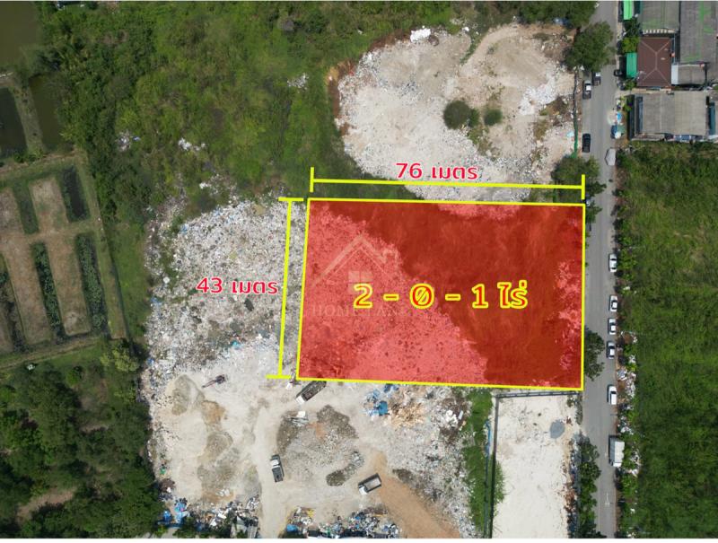 ที่ดินเปล่า ถมแล้ว แปลงสวย ประชาอุทิศ 75 แยก 15 ทำเลดี