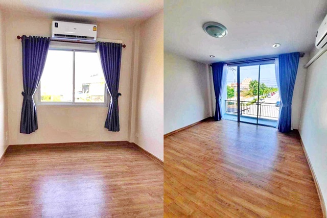 ให้เช่าทาวน์โฮม 2 ชั้น เคหะเมืองใหม่ 22ตรว. 120ตรม. บางพลี กสัตว์ ถูกมาก 2นอน 2น้ำ 1จอดรถ 2แอร์  เข้าออกได้หลายทาง  ตลาดรวยทรัพย์