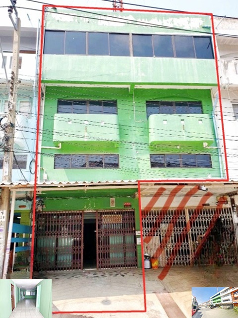 ให้เช่าอาคารพาณิชย์ 4 ชั้น 2 คูหา  ตลาดยิ่งรวย 76 42ตรว. 445ตรม. 6นอน 6น้ำ 2จอดรถ BRT วัดปริวาส 