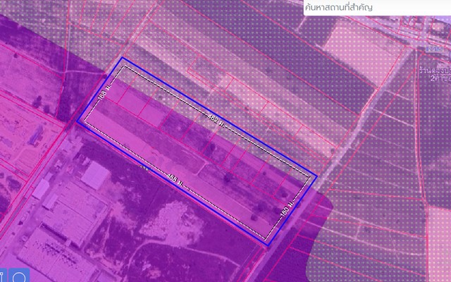 ขายที่ดินสีม่วงเข้มเหมาะสร้างโรงงาน เขตปลวกแดง ระยอง 53 ไร่