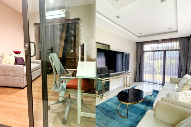 APL บ้านทับช้าง ให้เช่าคฤหาสน์ 2 ชั้น เฟอร์ 4นอน 3น้ำ 4จอดรถ 2จอดรถ ทำเลดี เดินทางสะดวก 61ตรว. 235ตรม.ใหญ่มาก มีสวน ตลาดนัดสัมมากร