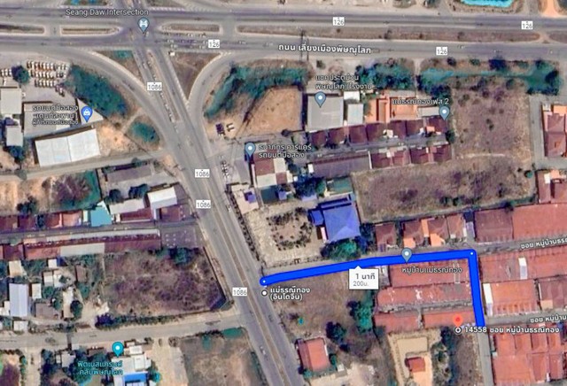 ขายที่ดินเปล่า 200 ตร.ว. หมู่บ้านแม่ธรณีทอง ต.หัวรอ อ.เมืองพิษณุโลก