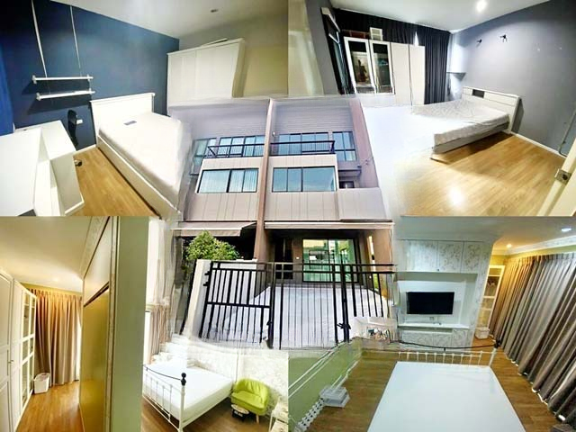 ให้เช่าทาวน์โฮม 3 ชั้น MRT เสรีไทย นิด้า  กลางเมือง 22ตรว. 155ตรม. ลาดพร้าว  เฟอร์ครบ 3นอน 3น้ำ 2จอดรถ 4แอร์