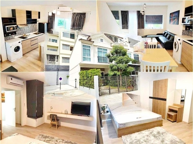 ให้เช่าทาวน์โฮม 2 ชั้น Indy ราม เมกา บางนา มคำแหง 2 หลังมุม  2นอน 3น้ำ 2จอดรถ 3นอน มีสวน MRT ศรีเอี่ยม ทำเลดี 22ตรว. 95ตรม. 