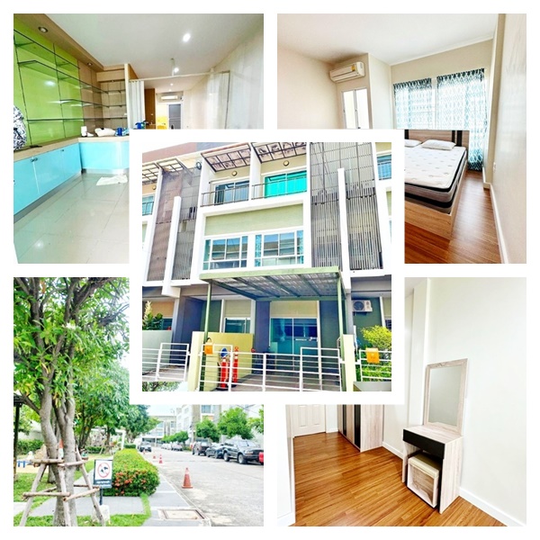 MRT สัมมากร 20ตรว.ราษฏร์พัฒนา ให้เช่าทาวน์โฮม 3 ชั้น 140ตรม.  บรรยากาศดี 3นอน 3น้ำ 1จอดรถ 4แอร์ เดินทางสะดวก เพียวเพลส รามคำแหง