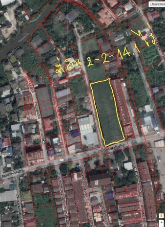 ขายที่ดิน 2 ไร่ 2 งาน 14 ตรว ติดถนนบางกรวยไทรน้อย  นนทบุรี หน้ากว้าง ใกล้ EGAT