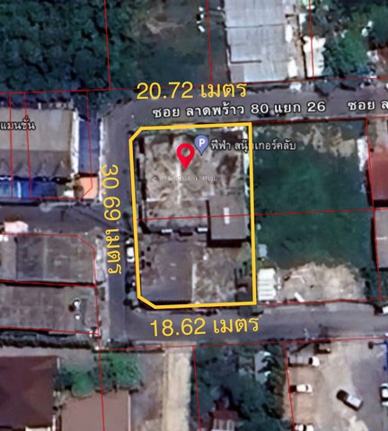 ขายที่ดินแปลงมุมติดถนน 3 ด้าน  เนื้อที่  198 ตารางวา ซอย ลาดพร้าว80 แยก26    ZJ102