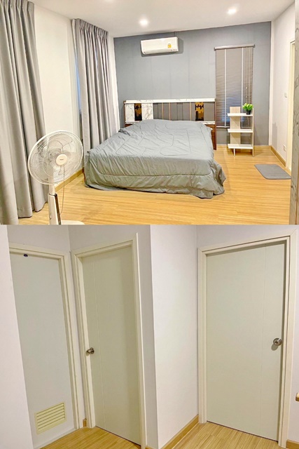 ซอยมิสทีน  ตกแต่งพร้อม ให้เช่าทาวน์เฮาส์ 2 ชั้น หลังมุม MRT ราษฎร์พัฒนา เฟอร์ครบ 145 ตรม. 32ตรว.ตลาดน้ำขวัญเรียม 3นอน 2น้ำ 3แอร์